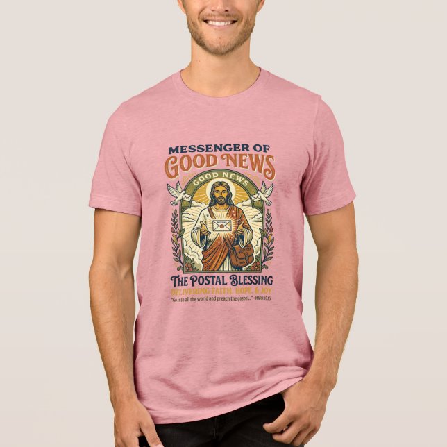 Jesus Postal Worker Delivery Shirt Faith Based Des (Front)