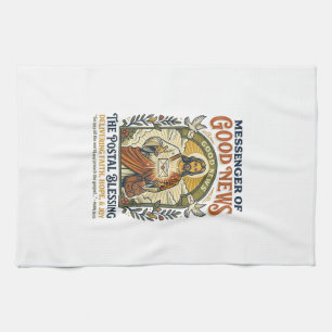 Jesus Postal Worker Delivery Shirt Faith Based Des Kitchen Towel