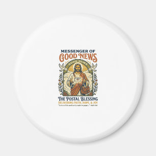 Jesus Postal Worker Delivery Shirt Faith Based Des Magnet