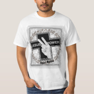 Jesus Power Christian cross t-shirt