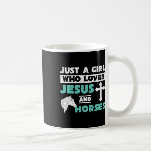 Jesus Prayer Horse Lover Girls Women Horse Rider C Coffee Mug