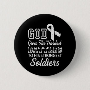 Jesus Prayer Lung Cancer Warrior Gift Lung Cancer 2 Inch Round Button