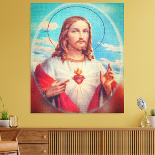 Jesus Prayer wall tapestry Canvas Print