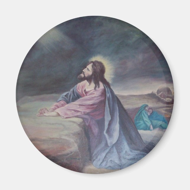 Jesus Praying at Gethsemane Magnet (Front)