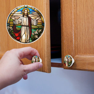 Jesus Praying Ceramic Knob