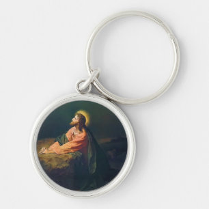 Jesus Praying in the Garden of Gethsemane Keychain
