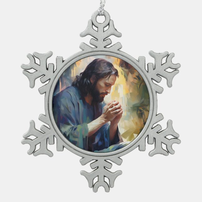 Jesus Praying Ornament (Front)