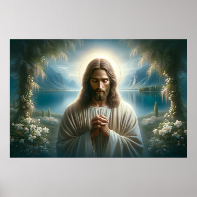 Jesus Praying Poster (Front)