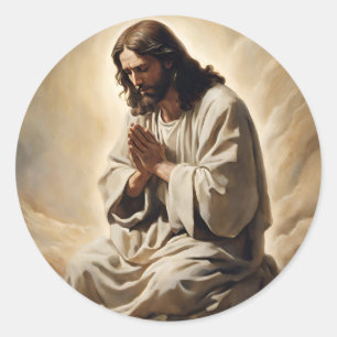 Jesus Praying Stickers