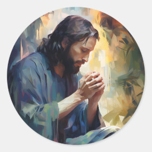 Jesus Praying Stickers