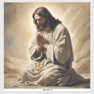 Jesus Praying Vinyl Sticker