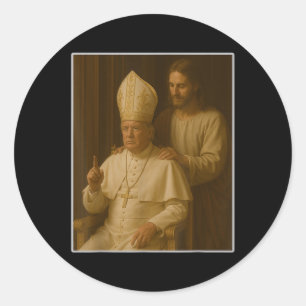 Jesus Prays Trump President Trump Wants To Be The  Classic Round Sticker