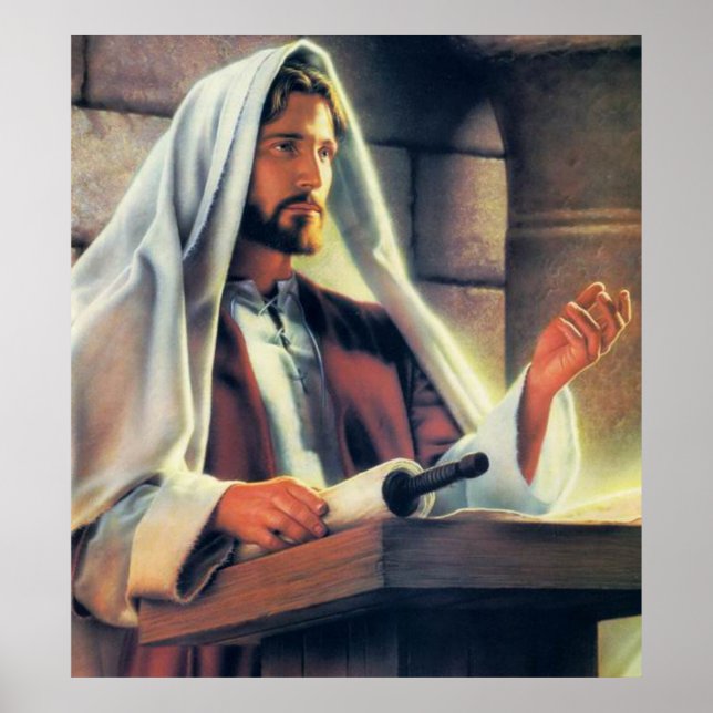 Jesus Preaching Poster (Front)