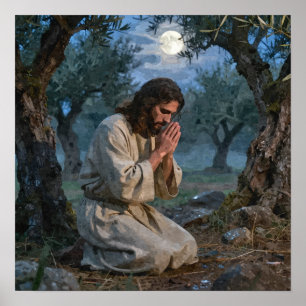 Jésus priant dans les affiches et impressions du J