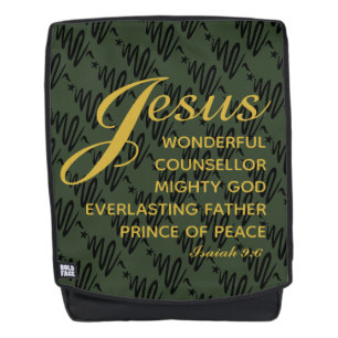 JESUS PRINCE OF PEACE Isaiah Christmas Scripture Backpack