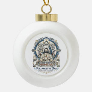 Jesus Prophecy Eschatology Vintage Shirt Christian Ceramic Ball Christmas Ornament