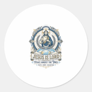 Jesus Prophecy Eschatology Vintage Shirt Christian Classic Round Sticker