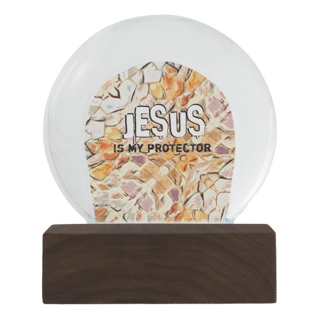 JESUS protects me Snow Globe (Front)