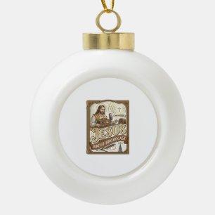Jesus Radio Broadcast Jesus Radio Broadcast Christ Ceramic Ball Christmas Ornament