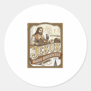 Jesus Radio Broadcast Jesus Radio Broadcast Christ Classic Round Sticker