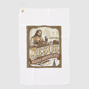 Jesus Radio Broadcast Jesus Radio Broadcast Christ Golf Towel