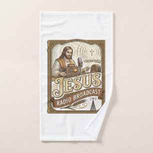 Jesus Radio Broadcast Jesus Radio Broadcast Christ Hand Towel