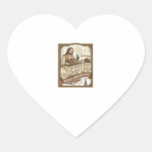 Jesus Radio Broadcast Jesus Radio Broadcast Christ Heart Sticker