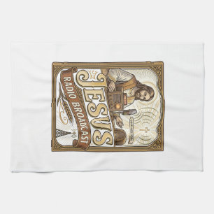 Jesus Radio Broadcast Jesus Radio Broadcast Christ Kitchen Towel