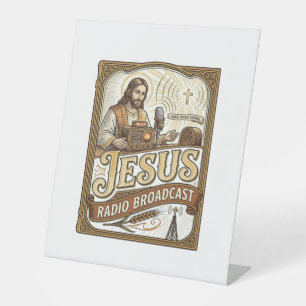 Jesus Radio Broadcast Jesus Radio Broadcast Christ Pedestal Sign