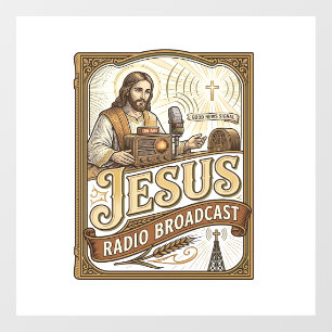 Jesus Radio Broadcast Jesus Radio Broadcast Christ Window Cling