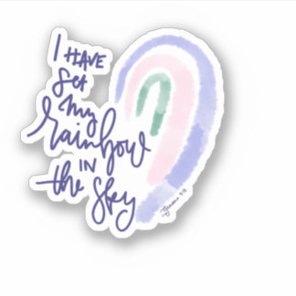 Jesus rainbow sticker genesis