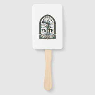 Jesus Rainy Day Faith Jesus Rainy Day Christian Fa Hand Fan