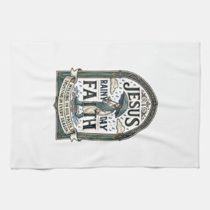 Jesus Rainy Day Faith Jesus Rainy Day Christian Fa Kitchen Towel