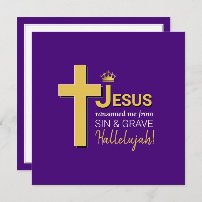 JESUS RANSOMED ME Easter Card (Front/Back)