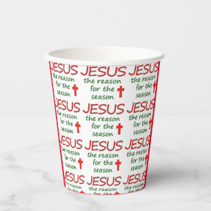 JESUS Reason for Season Paper Cups