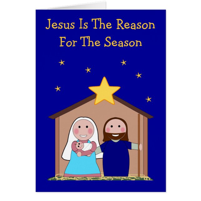 Jesus Reason For The Season - Christmas Card (Front)