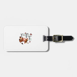 Jesus Reason for The Season Cow Christmas Christia Luggage Tag