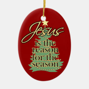 Jesus Reason for the Season Personalized Ornament