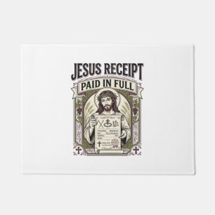 Jesus Receipt Paid In Full Jesus Receipt Paid In C Doormat