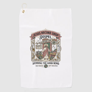 Jesus Record Shop Gospel Jesus Record Shop Christi Golf Towel
