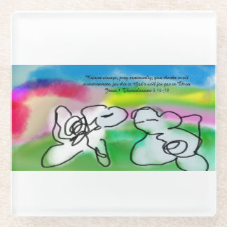 jesus rejoice glass coaster