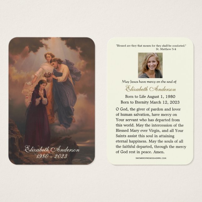 Jesus Religious Christian Funeral Holy Card  (Front & Back)
