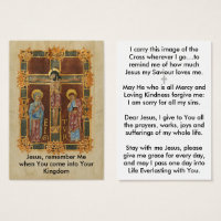 Jesus remember me prayer card