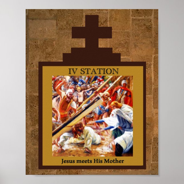Jésus rencontre sa mère Station 4 Poster (Devant)