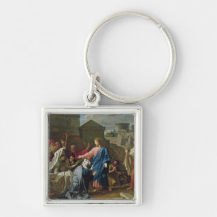 Jesus Resurrecting the Son of the Widow of Naim Keychain