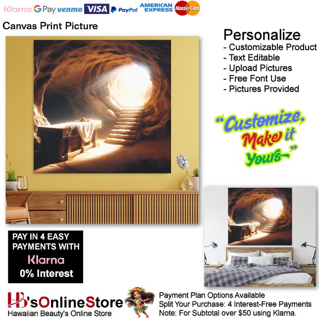 Jésus Résurrection Version 1 Toile Imprimer (Jesus Resurrection Risen Biblical Canvas Print Picture 1.)