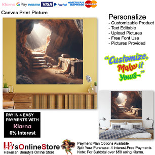 Jesus Resurrection Version 2 Canvas Print Picture