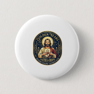 Jesus Retirement Vintage Shirt Christian 2 Inch Round Button