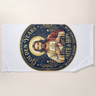 Jesus Retirement Vintage Shirt Christian Beach Towel