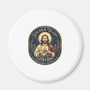 Jesus Retirement Vintage Shirt Christian Magnet